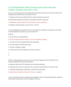 ATI COMPREHENSIVE PREDICTOR REAL EXAM QUESTIONS AND  CORRECT ANSWERS 2024-2025 LATEST