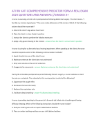 ATI RN VATI COMPREHENSIVE PREDICTOR FORM A REAL EXAM  2024 QUESTIONS AND ANSWERS //GRADED A+