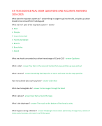 ATI TEAS 7 SCIENCE REAL EXAM QUESTIONS AND ACCURATE ANSWERS  2024-2025