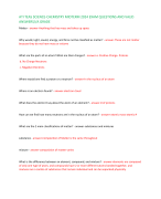 ATI TEAS 7 SCIENCE-CHEMISTRY MIDTERM 2024 EXAM QUESTIONS AND VALID  ANSWERS//A GRADE