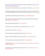 BIOS 242 FINAL EXAM QUESTIONS AND ACCURATE ANSWERS 2024-2025 LATEST  UPDATES//ALREADY GRADED A+