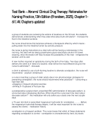 Test Bank - Abrams’ Clinical Drug Therapy: Rationales for Nursing Practice, 13th Edition (Frandsen, 2025), Chapter 1-61 | All Chapters updated