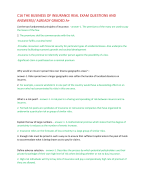 C16 THE BUSINESS OF INSURANCE REAL EXAM QUESTIONS AND  ANSWERS// ALREADY GRADED A+
