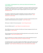 C722-PROJECT MANAGEMENT REAL EXAM QUESTIONS AND ANSWERS 2024- 2025//GRADED A+