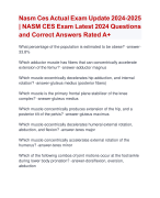 Nasm Ces Actual Exam Update 2024-2025  | NASM CES Exam Latest 2024 Questions  and Correct Answers Rated A+ | Verified Nasm Ces Exam ActualUpdate 2024-2025  Quiz with Accurate Solutions Aranking Allpassl'