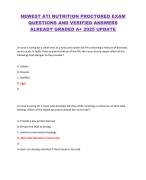 NEWEST ATI NUTRITION PROCTORED EXAM  QUESTIONS AND VERIFIED ANSWERS  ALREADY GRADED A+ 2025 UPDATE