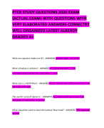 PTCB STUDY QUESTIONS 2020 EXAM (ACTUAL EXAM) WITH QUESTIONS WITH VERY ELABORATED ANSWERS CORRECTRY WELL ORGANIZED LATEST ALREADY GRADED A+   