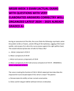 NR509 WEEK 3 EXAM (ACTUAL EXAM) WITH QUESTIONS WITH VERY ELABORATED ANSWERS CORRECTRY WELL ORGANIZED LATEST 2024 – 2025 ALREADY GRADED A+ 