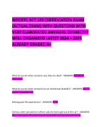 MPOETC ACT 120 CERTIFICATION EXAM (ACTUAL EXAM) WITH QUESTIONS WITH VERY ELABORATED ANSWERS CORRECTRY WELL ORGANIZED LATEST 2024 – 2025 ALREADY GRADED A+ 