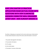 AAPC CPB CHAPTER 12 PRACTICAL APPLICATION EXAM (ACTUAL EXAM) WITH QUESTIONS WITH VERY ELABORATED ANSWERS CORRECTRY WELL ORGANIZED LATEST 2024 – 2025 ALREADY GRADED A+ 