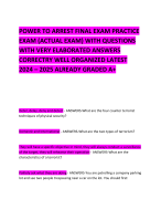 POWER TO ARREST FINAL EXAM PRACTICE EXAM (ACTUAL EXAM) WITH QUESTIONS WITH VERY ELABORATED ANSWERS CORRECTRY WELL ORGANIZED LATEST 2024 – 2025 ALREADY GRADED A+ 