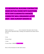 F13 RESIDENTIAL BUILDING CONTRACTOR  EXAM (ACTUAL EXAM) WITH QUESTIONS WITH VERY ELABORATED ANSWERS CORRECTRY WELL ORGANIZED LATEST 2024 – 2025 ALREADY GRADED A+ 