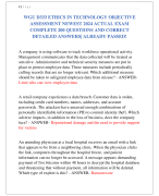 WGU D333 ETHICS IN TECHNOLOGY OBJECTIVE  ASSESSMENT NEWEST 2024 ACTUAL EXAM  COMPLETE 200 QUESTIONS AND CORRECT  DETAILED ANSWERS| ALREADY PASSED!