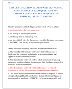 AEM CERTIFICATION EXAM NEWEST 2024 ACTUAL  EXAM COMPLETE EXAM QUESTIONS AND  CORRECT DETAILED ANSWERS (VERIFIED  ANSWERS) | ALREADY PASSED!