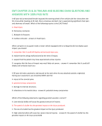 EMT CHAPTER 25 & 26 TRAUMA AND BLEEDING EXAM QUESTIONS AND  ANSWERS WITH 100% PASS RATE