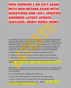 HESI VERSION 2 RN EXIT EXAM  WITH NGN RETAKE EXAM WITH  QUESTIONS AND 100% VERIFIED  ANSWERS LATEST UPDATE  2024/2025. NEW!!! NEW!!! NEW!!!