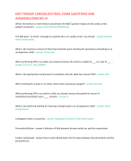 EMT FISDAP CARDIOLOGY REAL EXAM QUESTIONS AND  ANSWERS//GRADED A+