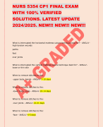 NURS 5354 CP1 FINAL EXAM  WITH 100% VERIFIED  SOLUTIONS. LATEST UPDATE  2024/2025. NEW!!! NEW!!! NEW!!!