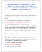 EVOLVE HESI PHARM RN NEWEST 2024 VERSION 3 COMPLETE 55 QUESTIONS AND CORRECT  DETAILED ANSWERS WITH RATIONALES (VERIFIED  ANSWERS) |ALREADY GRADED A+