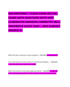 RAD MIDTERM 1 TCDHA EXAM (ACTUAL EXAM) WITH QUESTIONS WITH VERY ELABORATED ANSWERS CORRECTRY WELL ORGANIZED LATEST 2024 – 2025 ALREADY GRADED A+ 