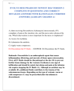 EVOLVE HESI PHARM RN NEWEST 2024 VERSION 2  COMPLETE 55 QUESTIONS AND CORRECT  DETAILED ANSWERS WITH RATIONALES (VERIFIED  ANSWERS) |ALREADY GRADED A+