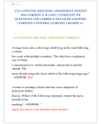 ATI CAPSTONE MED SURG ASSESSMENT NEWEST  2024 VERSION A, B AND C COMPLETE 370  QUESTIONS AND CORRECT DETAILED ANSWERS  (VERIFIED ANSWERS) |ALREADY GRADED A+