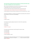 FNP PEDIATRICS BOARD REVIEW EXAM QUESTIONS AND  ACCURATE ANSWERS 2024-2025 GRADED A+