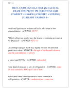 RETA CARO EXAM LATEST 2024 ACTUAL  EXAM COMPLETE 170 QUESTIONS AND  CORRECT ANSWERS (VERIFIED ANSWERS) |ALREADY GRADED A+