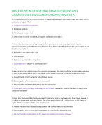 HESI MEDICAL-SURGICAL TEST BANK EXAM 300 QUESTIONS AND  CORRECT ANSWERS WITH EXPLANATIONS 2024//ALREADY GRADED A+