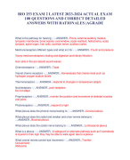 BIO 253 EXAM 2 LATEST 2023-2024 ACTUAL EXAM  100 QUESTIONS AND CORRECT DETAILED  ANSWERS WITH RATION