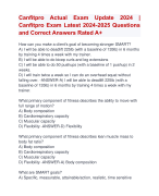 Canfitpro Actual Exam Update 2024 |  Canfitpro Exam Latest 2024-2025 Questions  and Correct Answers Rated A+ | Verified Canfitpro  Exam LatestUpdate 2024  Quiz with Accurate Solutions Aranking Allpassl'
