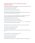 PROMETRIC CNA PRACTICE TEST QUESTIONS AND CORRECT  ANSWERS//GRADED A+