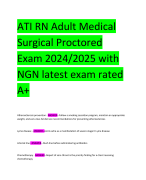 Medical surgical ATI proctored Latest exam with all correct answers  2024/2025