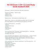 NU 325 Exam 1 (CH 1,2,3,4,8) Study  Guide Graded A 2024