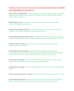 TRANSCULTURAL HEALTH CARE REAL EXAM QUESTIONS AND ANSWERS  2024 BRANDNEW!!//GRADED A+