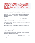 IICRC WRT & ASD Exam Update 2024 |  IICRC WRT and ASD Exam Latest 2024 - 2025 Questions and Correct Answers  Rated A+ | Verified  IICRC WRT & ASD Exam UpdateLatest 2024-2025 Quiz with Accurate Solutions Aranking Allpass'