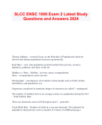 SLCC ENSC 1000 Exam 2 Latest Study  Questions and Answers 2024
