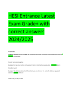 Pharmacology HESI Practice Exam Latest With all answers Graded A+ 2024/2025