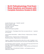 SLCC Pathophysiology Final Exam Study Questions and Answers with Complete Solutions Graded A 2024