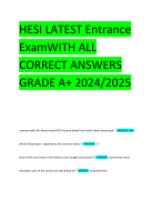 Pharmacology HESI Practice Exam Latest With all answers Graded A+ 2024/2025
