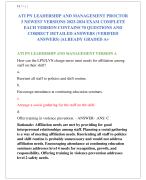 ATI PN LEADERSHIP AND MANAGEMENT PROCTOR  3 NEWEST VERSIONS 2023-2024 EXAM COMPLETE  EACH VERSION CONTAINS 70 QUESTIONS AND  CORRECT DETAILED ANSWERS (VERIFIED  ANSWERS) |ALREADY GRADED A+