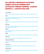 SOC CHAPTER 6 BENOKRAITIS EXAM WITH  CORRECT DETAILED ANSWERS WITH  RATIONALES (VERIFIED ANSWERS) |ALREADY  GRADED A+||UPDATED 2025-2026 