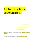  ATI Med Surg Latest Exam Graded A+ 