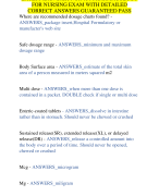 LATEST (2024-2025) NUR 131 PHARMACOLOGY  FOR NURSING EXAM WITH DETAILED  CORRECT ANSWERS GUARANTEED PASS 