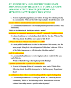               ATI COMMUNITY HEALTH PROCTORED EXAM  2019/COMMUNITY HEALTH ATI   FORM A, B AND C   2024-2026 LATEST UPDATE QUESTIONS AND APPROVED ANSWERS |KEY TO SUCCESS