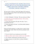 KAPLAN TRAINER EXAM AND PRACTICE EXAM  NEWEST 2024 ACTUAL EXAM 700 QUESTIONS AND  CORRECT DETAILED ANSWERS (VERIFIED  ANSWERS) |ALREADY GRADED A+
