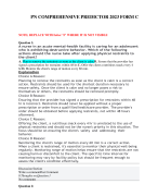 ATI PN COMPREHENSIVE PREDICTOR 2023 FORM A  COMPLETE 180 QUESTIONS AND CORRECT  DETAILED ANSWERS (VERIFIED ANSWERS) |ALREADY GRADED A+