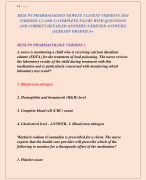 HESI PN PHARMACOLOGY NEWEST 3 LATEST VERSIONS 2024  (VERSION 1,2 AND 3) COMPLETE EXAMS WITH QUESTIONS  AND CORRECT DETAILED ANSWERS (VERIFIED ANSWERS) |ALREADY GRADED A+
