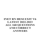 RN HESI EXIT V6 LATEST QUESTIONS 