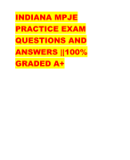 INDIANA MPJE  PRACTICE EXAM  QUESTIONS AND  ANSWERS ||100%  GRADED A+